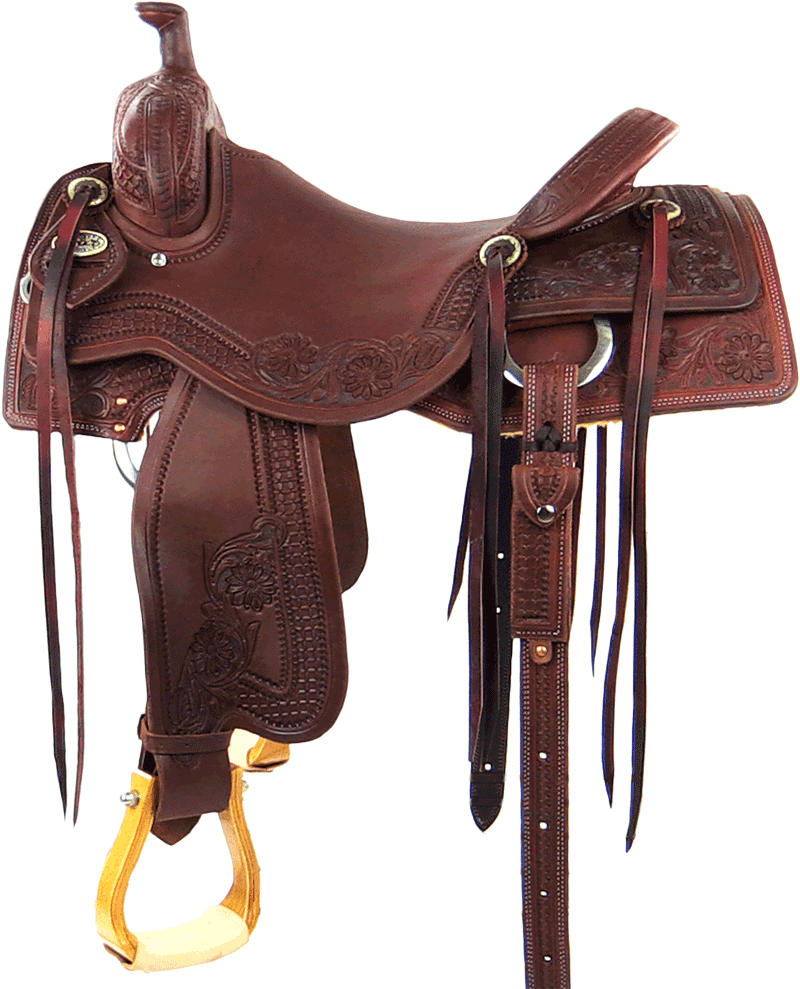 Western saddle for ranch, reining and cutting horses